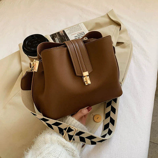 Retro Leather Bag - Wide Strap